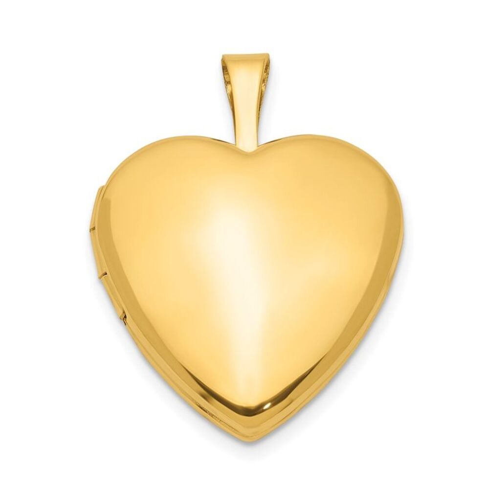 1/20 14K Gold Filled Polished & Satin Small 15mm Heart 2 Frame Locket